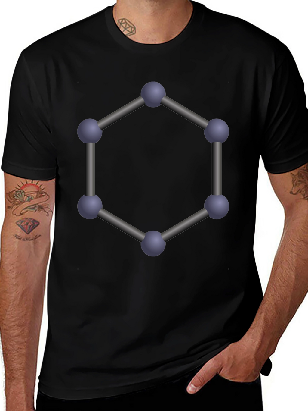 Geometric Molecule T-Shirt - Modern Science Tee