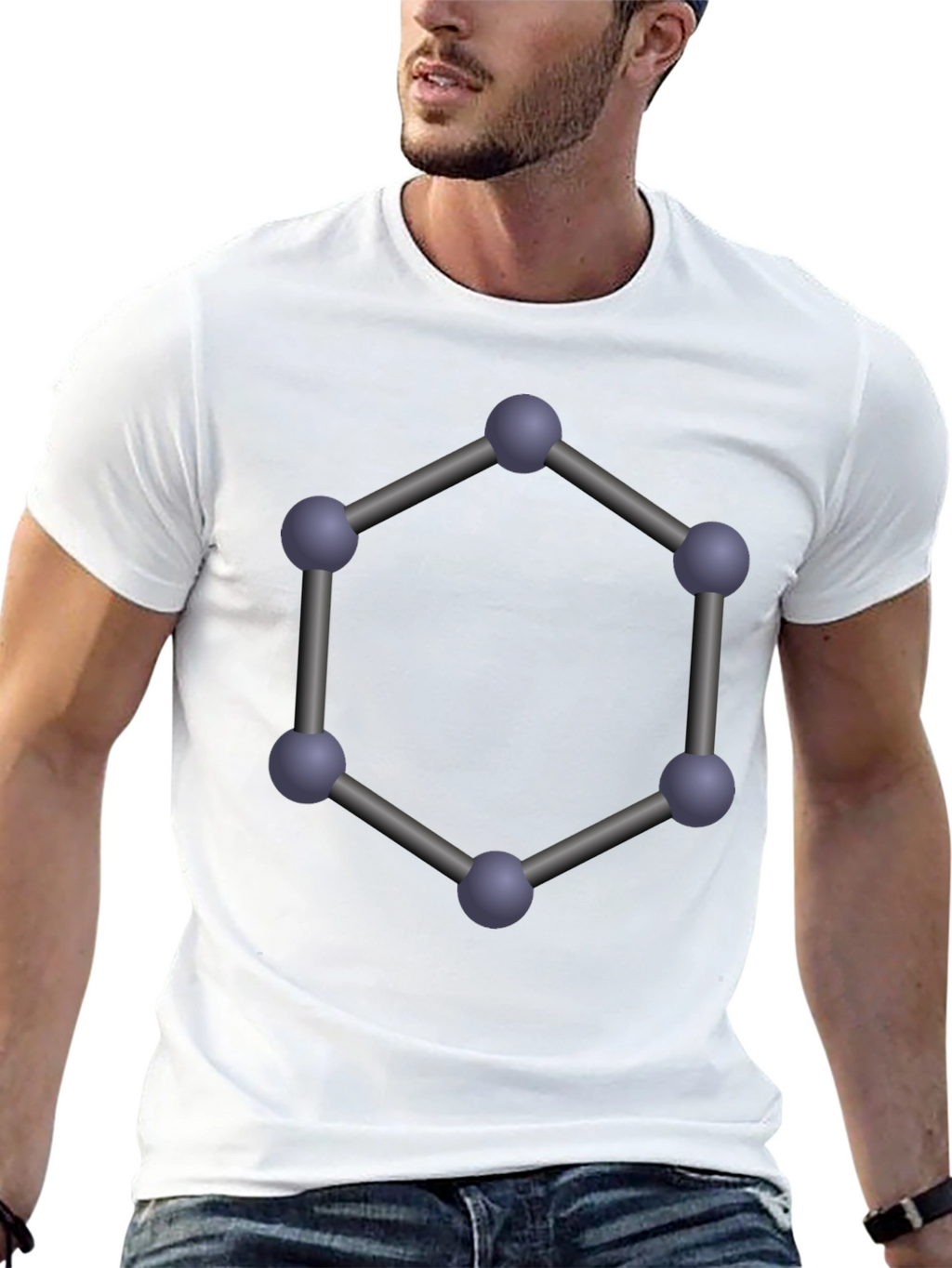 Geometric Molecule T-Shirt - Modern Science Tee