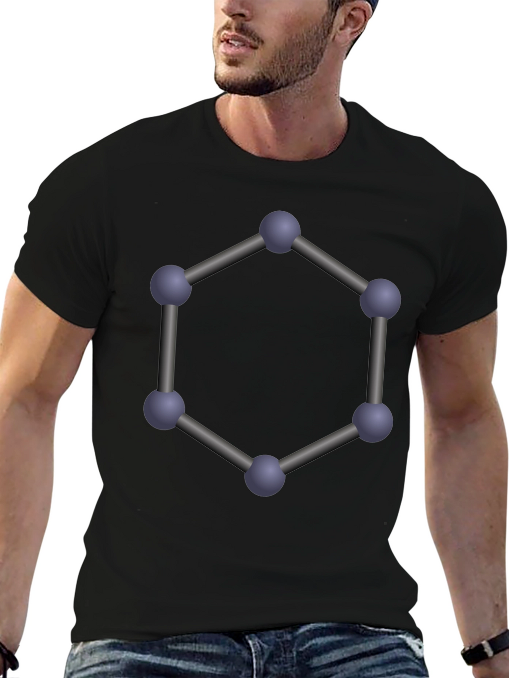 Geometric Molecule T-Shirt - Modern Science Tee