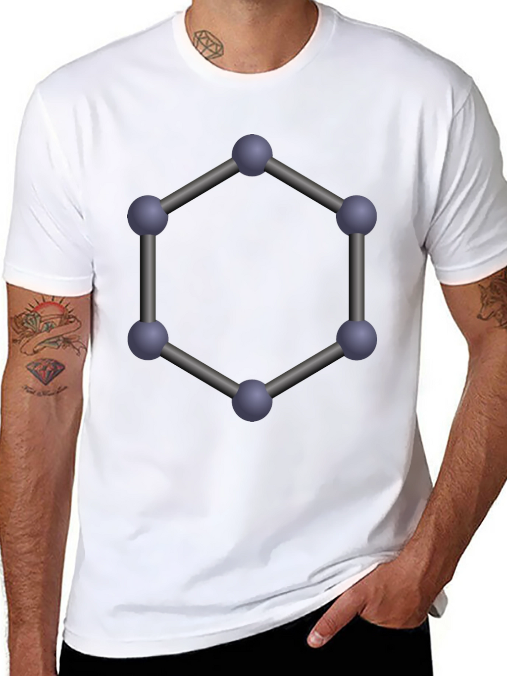 Geometric Molecule T-Shirt - Modern Science Tee