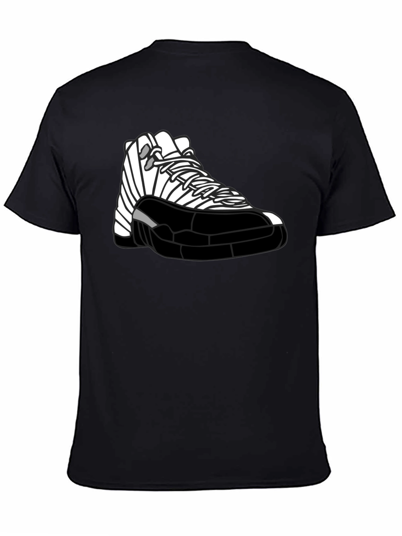 Jordan 12 Graphic Tee - Black & White Sneaker Shirt