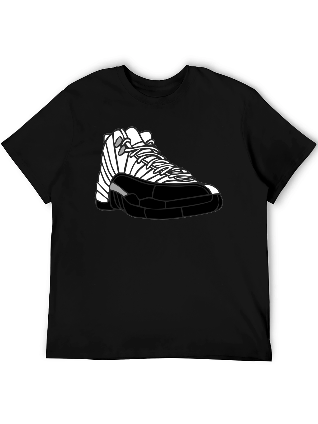 Jordan 12 Graphic Tee - Black & White Sneaker Shirt