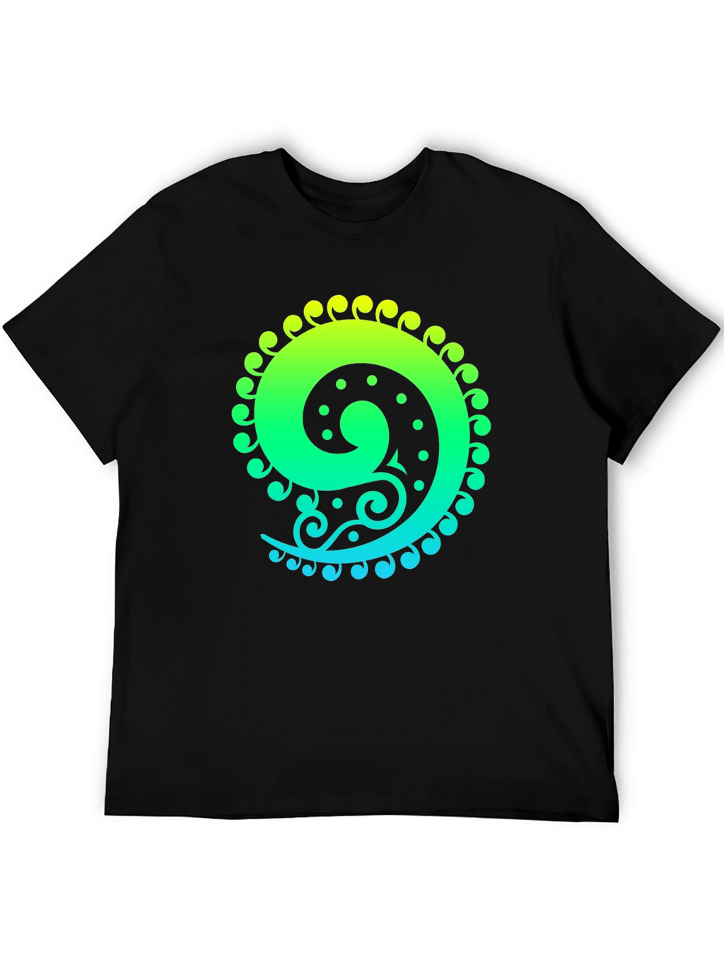 Spiral Graphic Tee - Black Cotton Blend