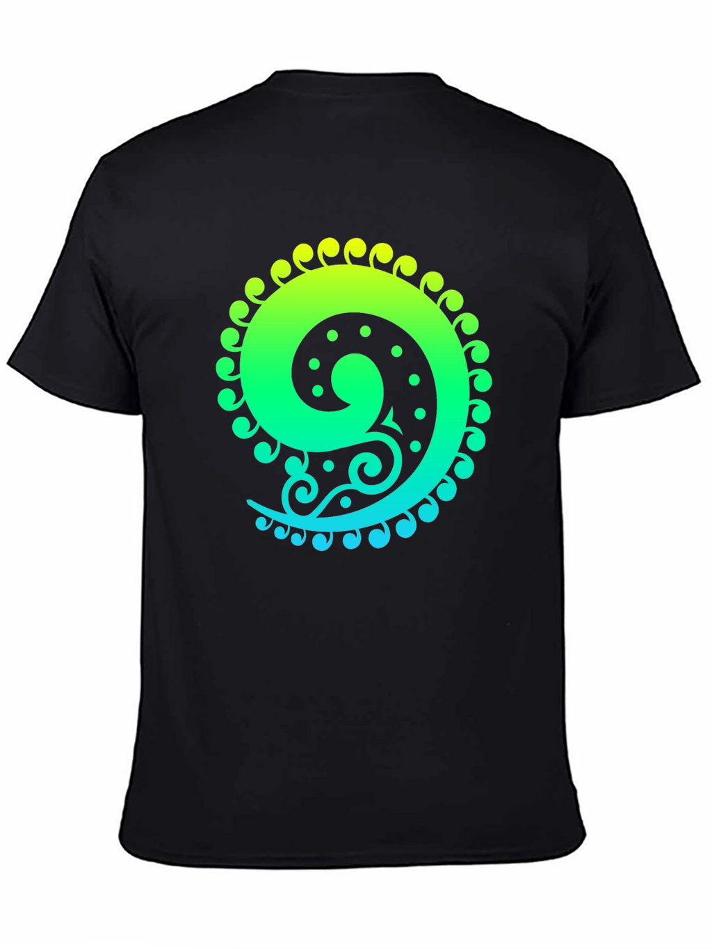Spiral Graphic Tee - Black Cotton Blend