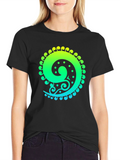Spiral Graphic Tee - Black Cotton Blend