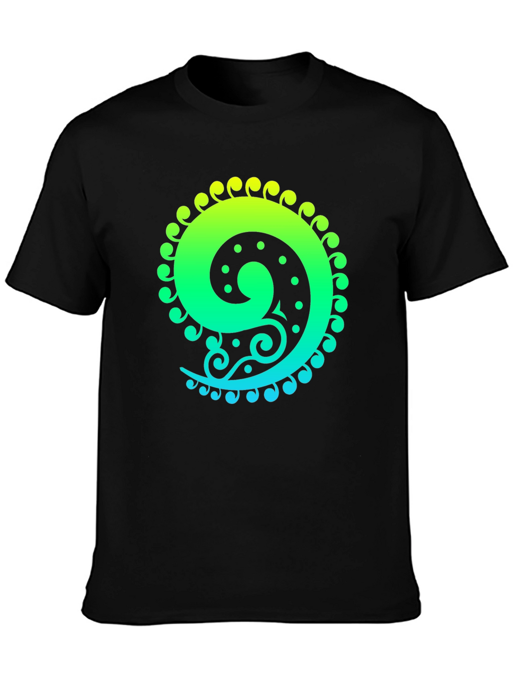 Spiral Graphic Tee - Black Cotton Blend