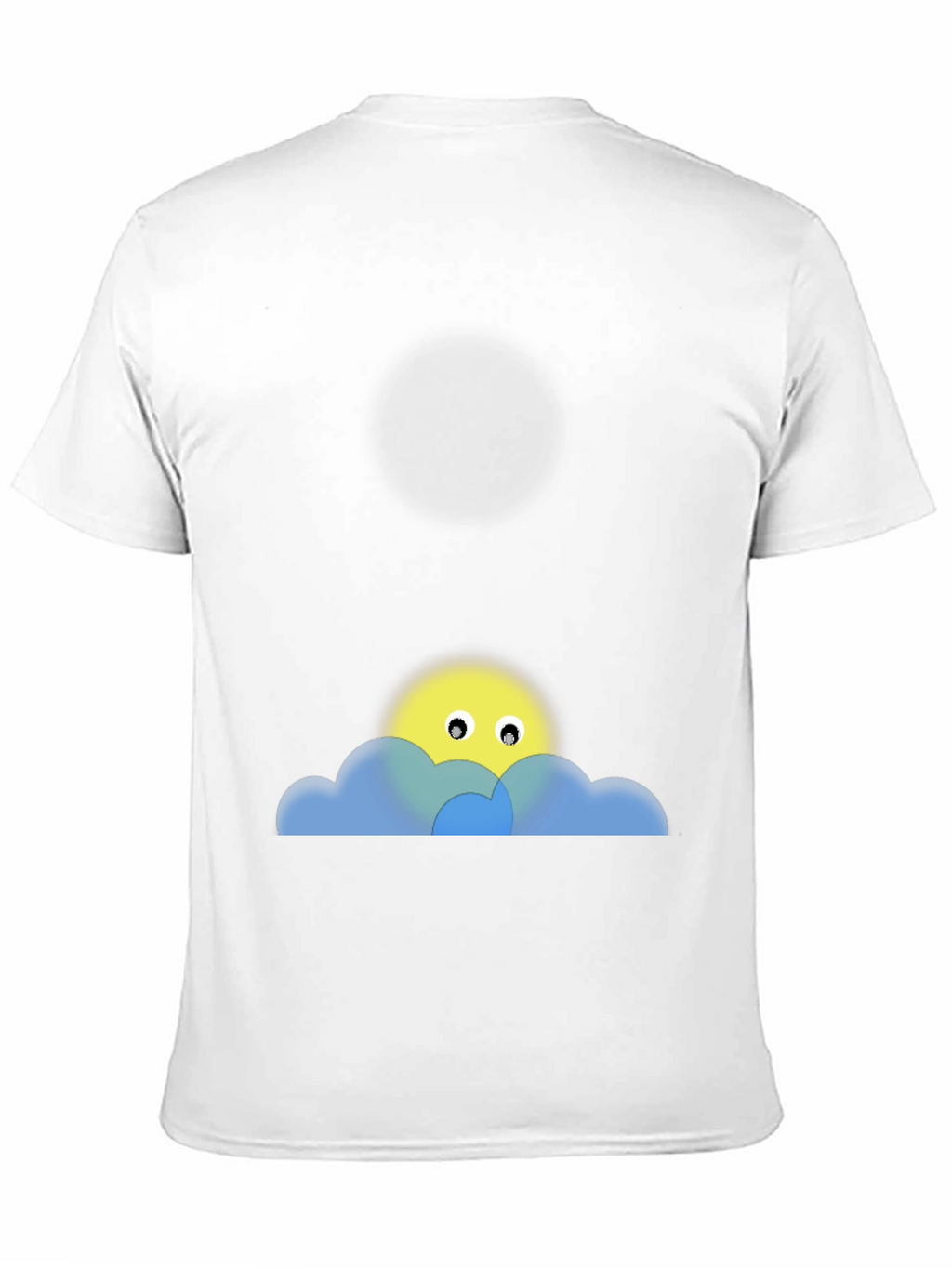 Black Tee with Peek-a-Boo Sun & Cloud Graphic