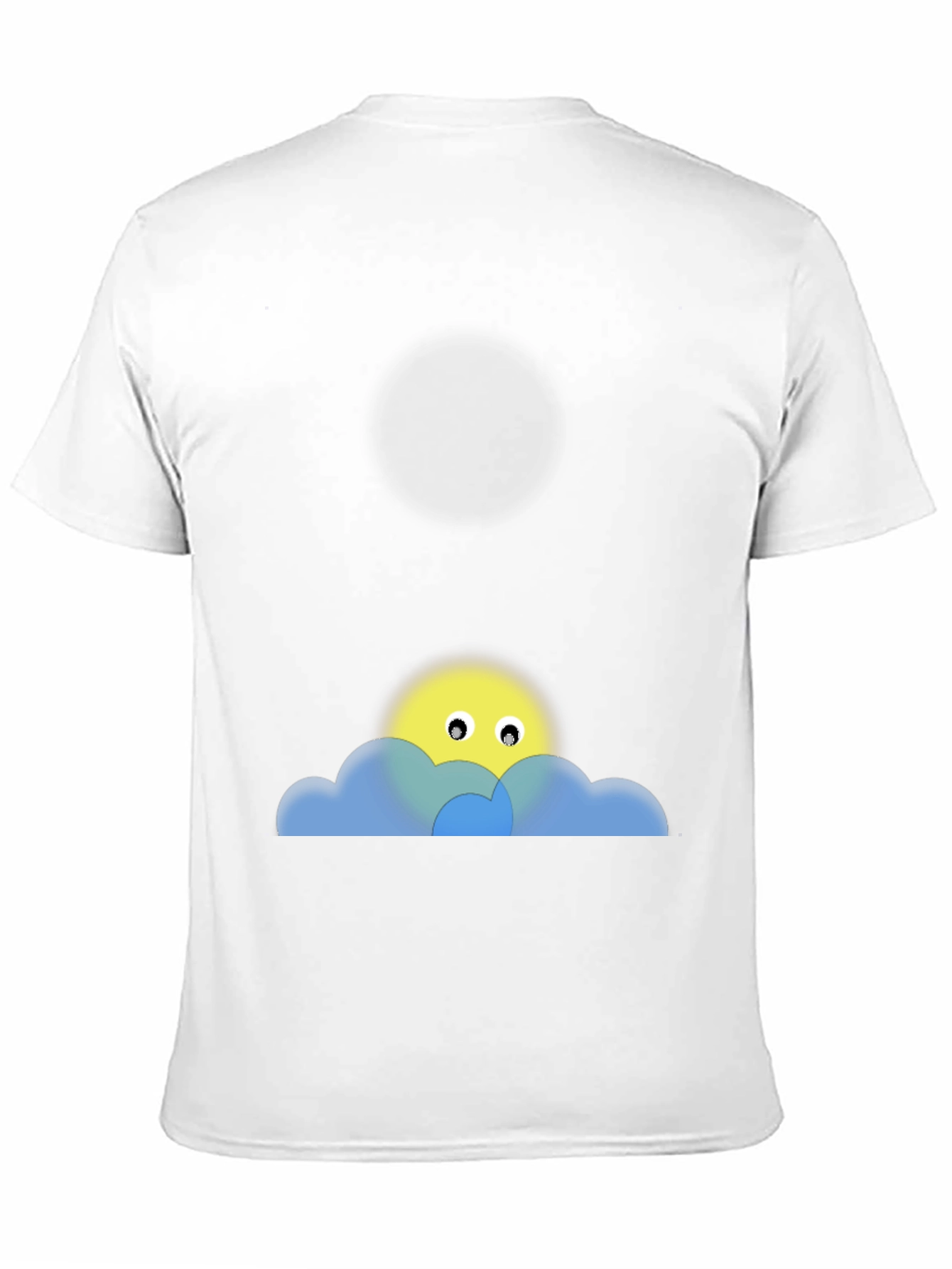 Black Tee with Peek-a-Boo Sun & Cloud Graphic