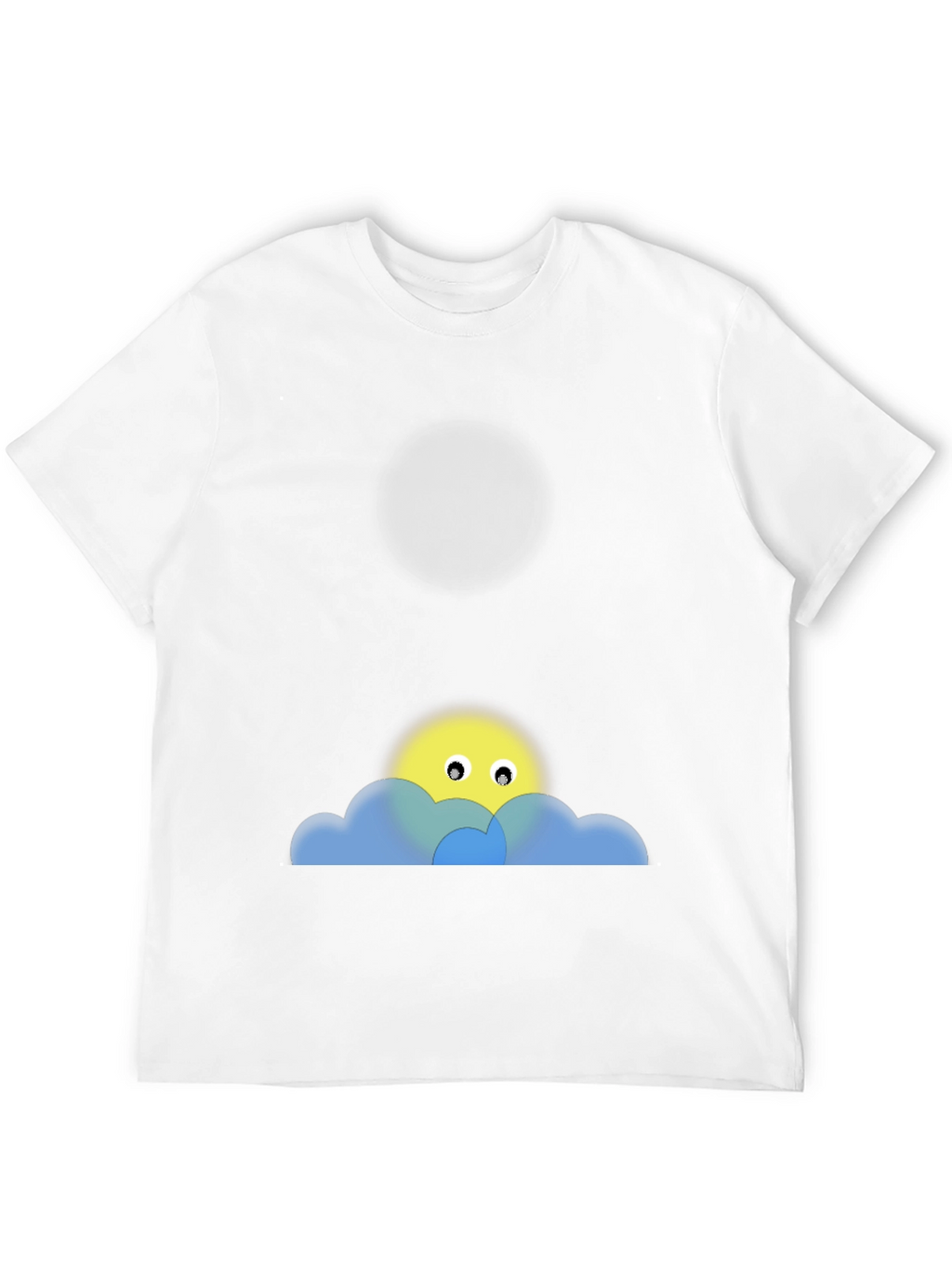 Black Tee with Peek-a-Boo Sun & Cloud Graphic
