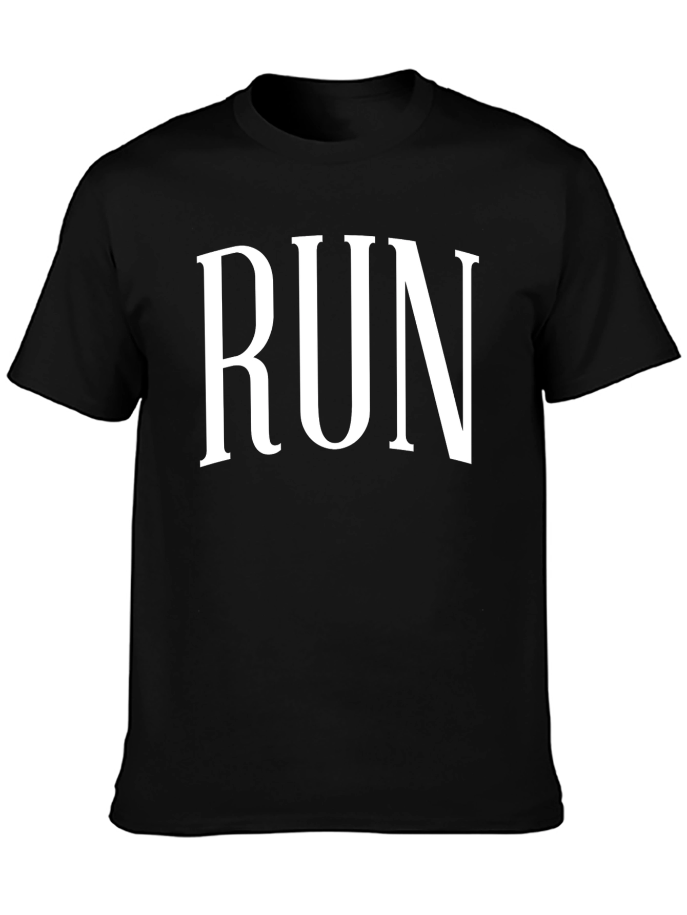 RUN Black Graphic Tee - Motivation Shirt