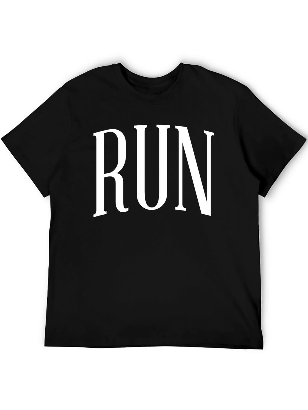 RUN Black Graphic Tee - Motivation Shirt