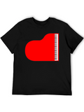 Grand Piano Graphic Tee - Stylish Music Lover T-Shirt