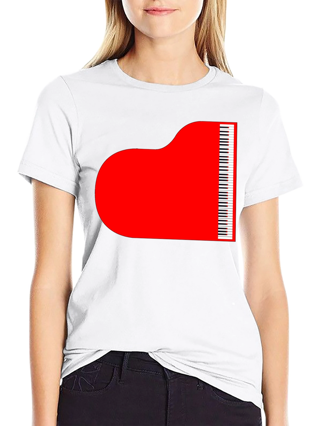 Grand Piano Graphic Tee - Stylish Music Lover T-Shirt