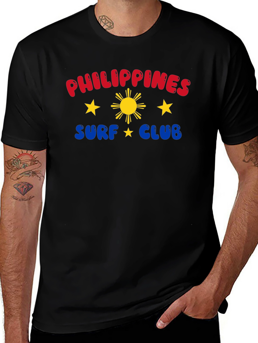 Philippines Surf Club Graphic Tee - Black