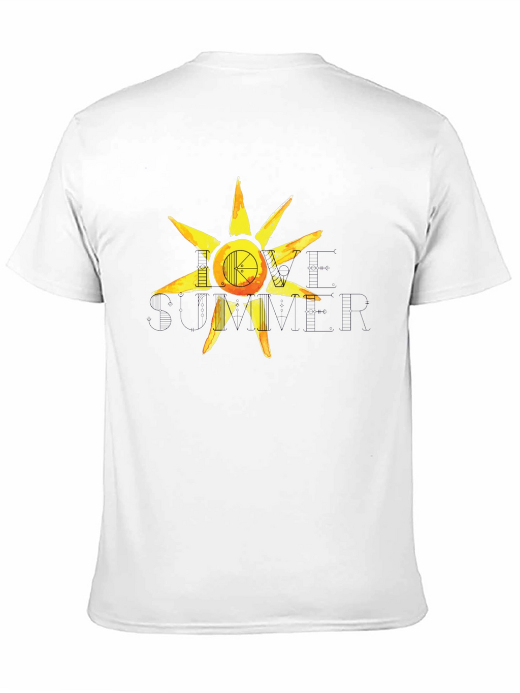 Artistic Sun Graphic Tee - Black Casual Shirt