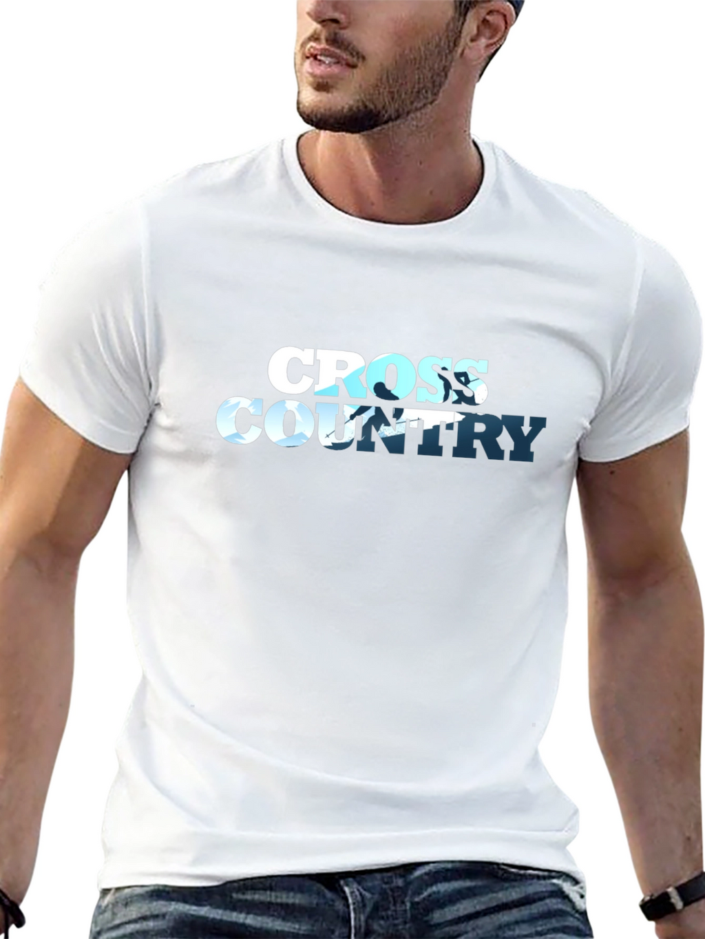 Cross Country Running Graphic Tee - Black