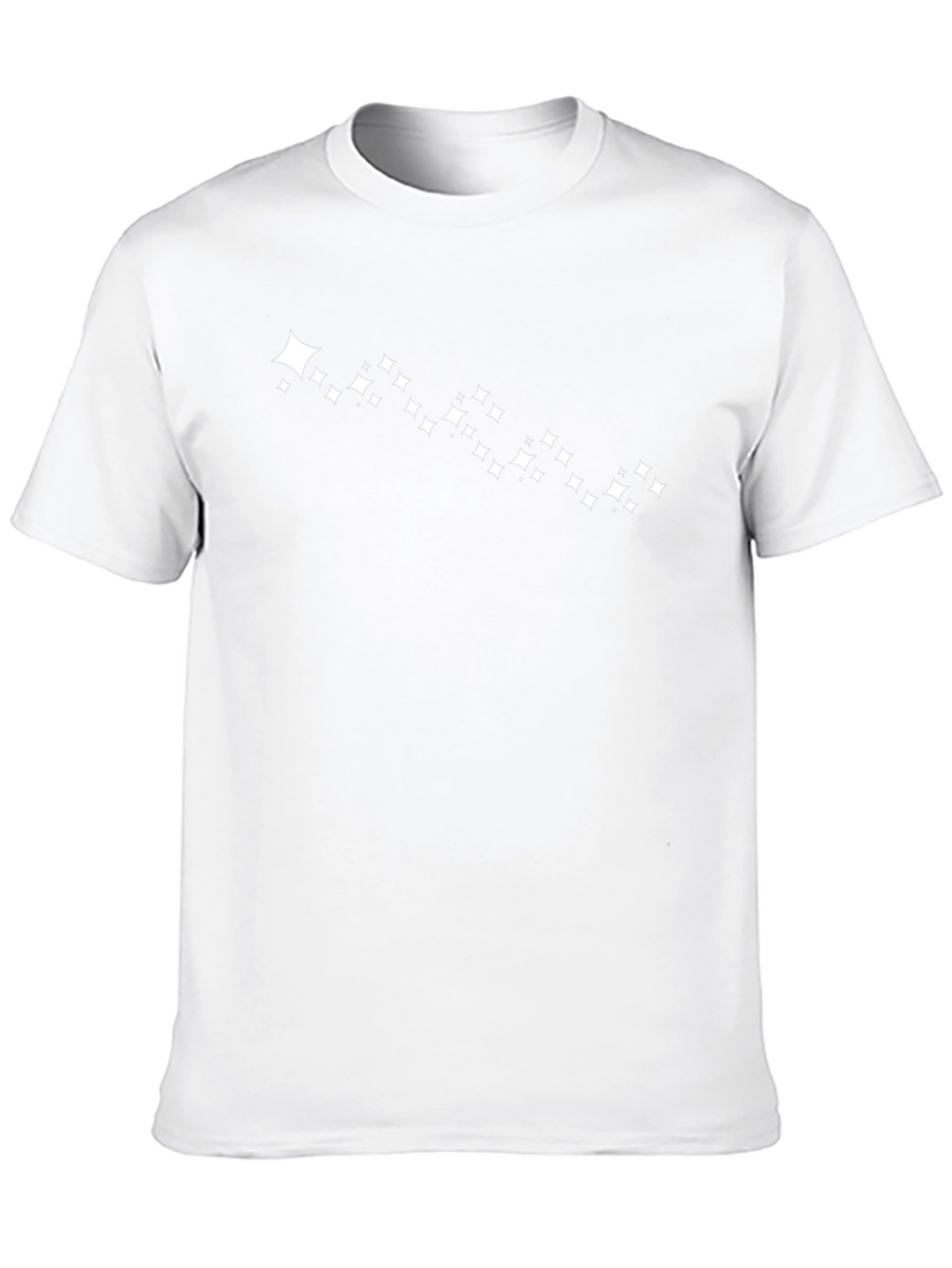 Mens Black T-Shirt with Starry Design