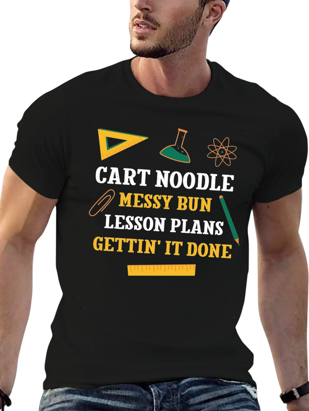 Cart Noodle Messy Bun T-Shirt