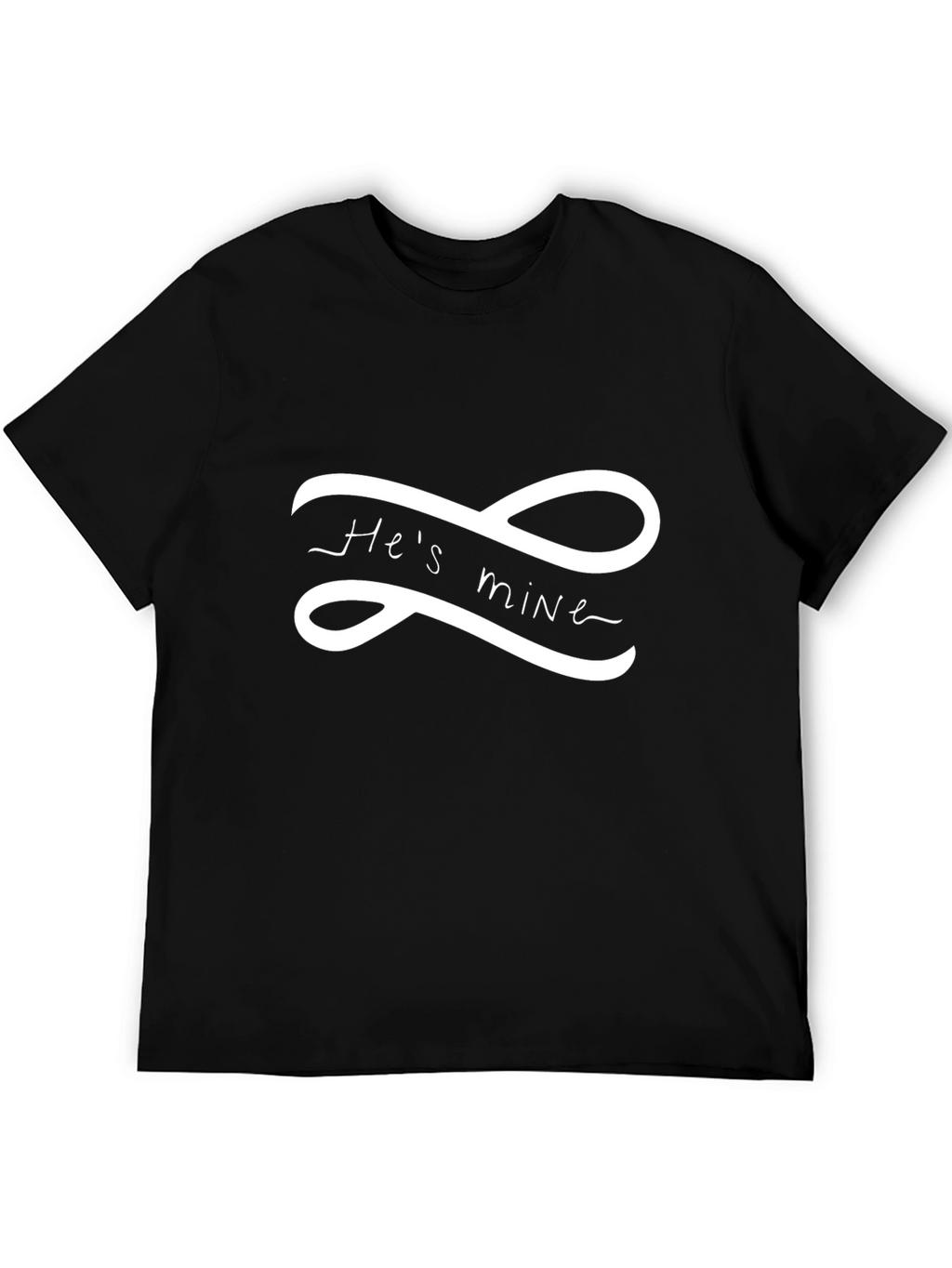 Hes Mine Graphic Tee - Black Crew Neck T-Shirt