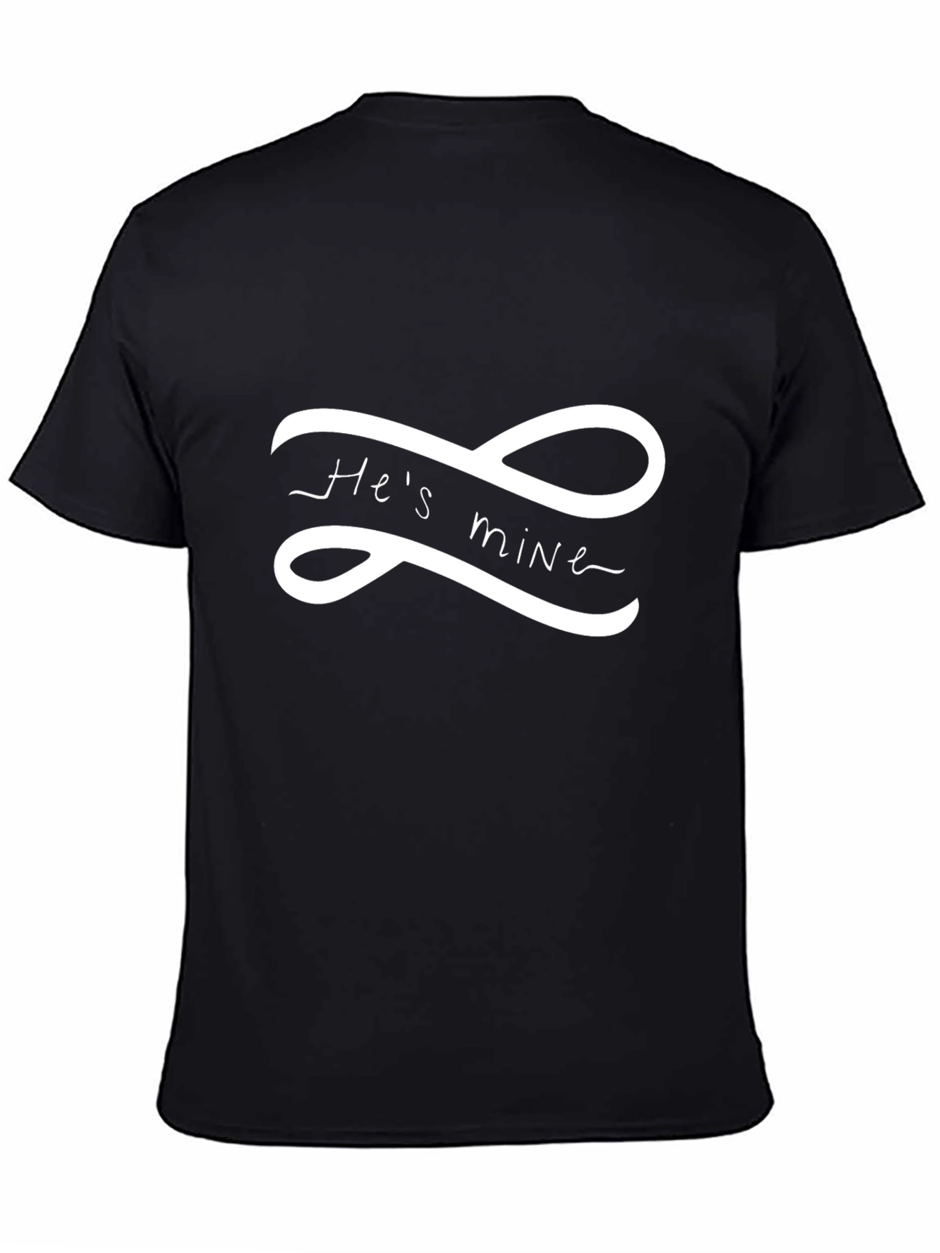 Hes Mine Graphic Tee - Black Crew Neck T-Shirt