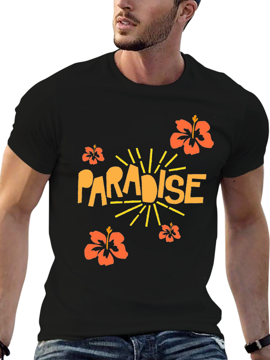 Paradise Graphic Black T-Shirt
