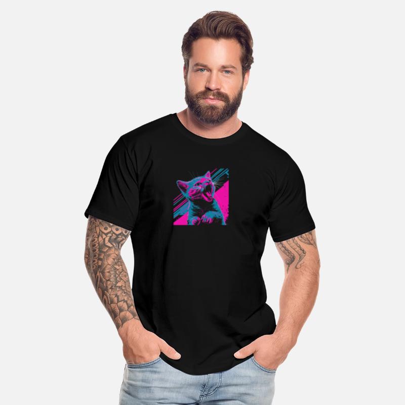 Glitchy Kitten Techno Digital Cat Lovers Meow