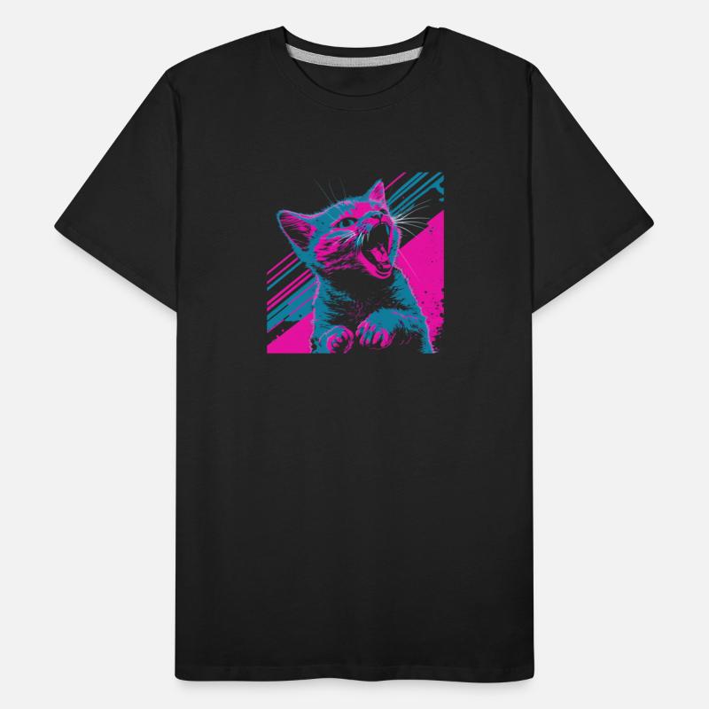 Glitchy Kitten Techno Digital Cat Lovers Meow