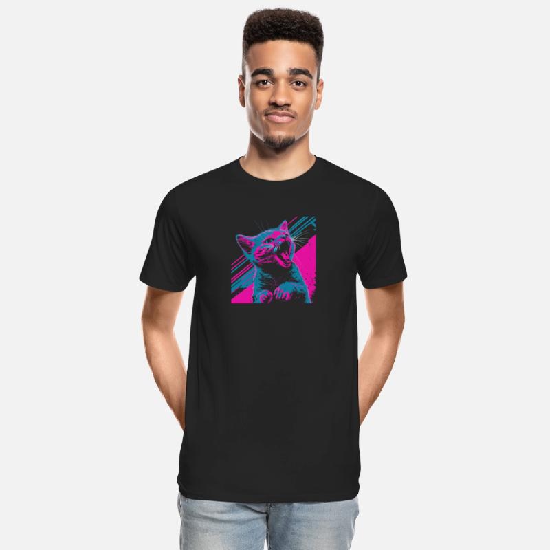 Glitchy Kitten Techno Digital Cat Lovers Meow