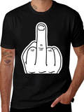 Middle Finger Graphic Tee - Bold Statement T-Shirt
