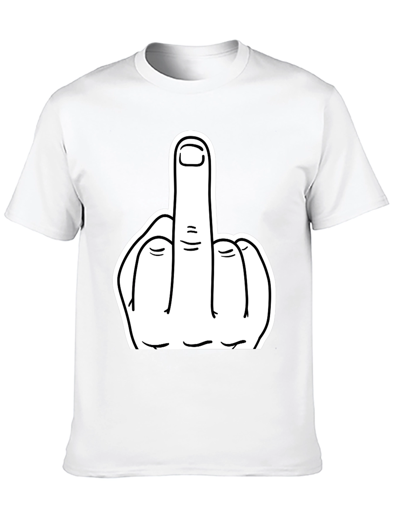 Middle Finger Graphic Tee - Bold Statement T-Shirt