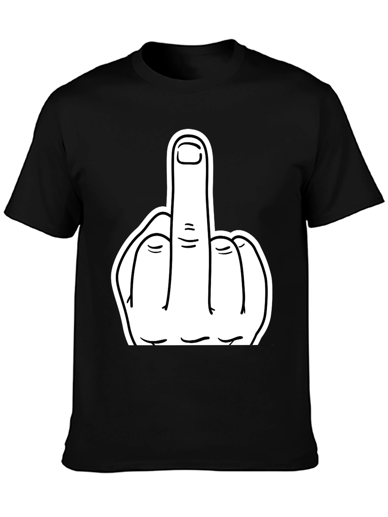 Middle Finger Graphic Tee - Bold Statement T-Shirt