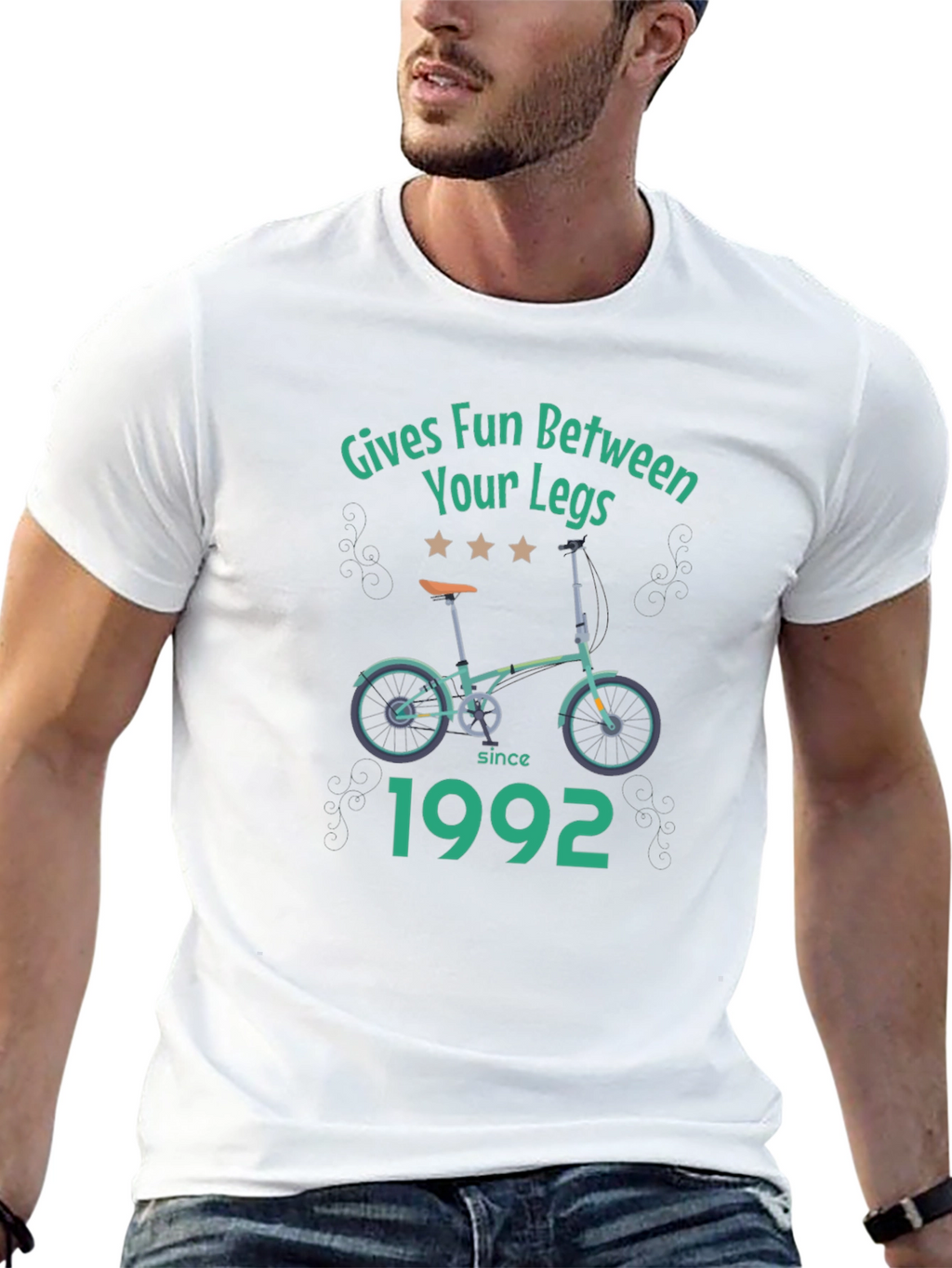 Funny Gives Fun Between Your Legs Bicycle T-Shirt