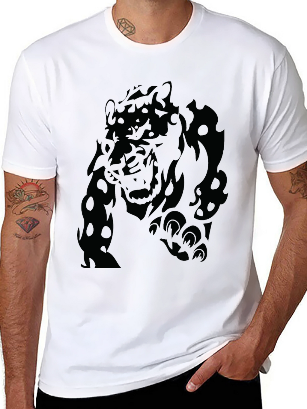 Mens Black Panther Graphic T-Shirt