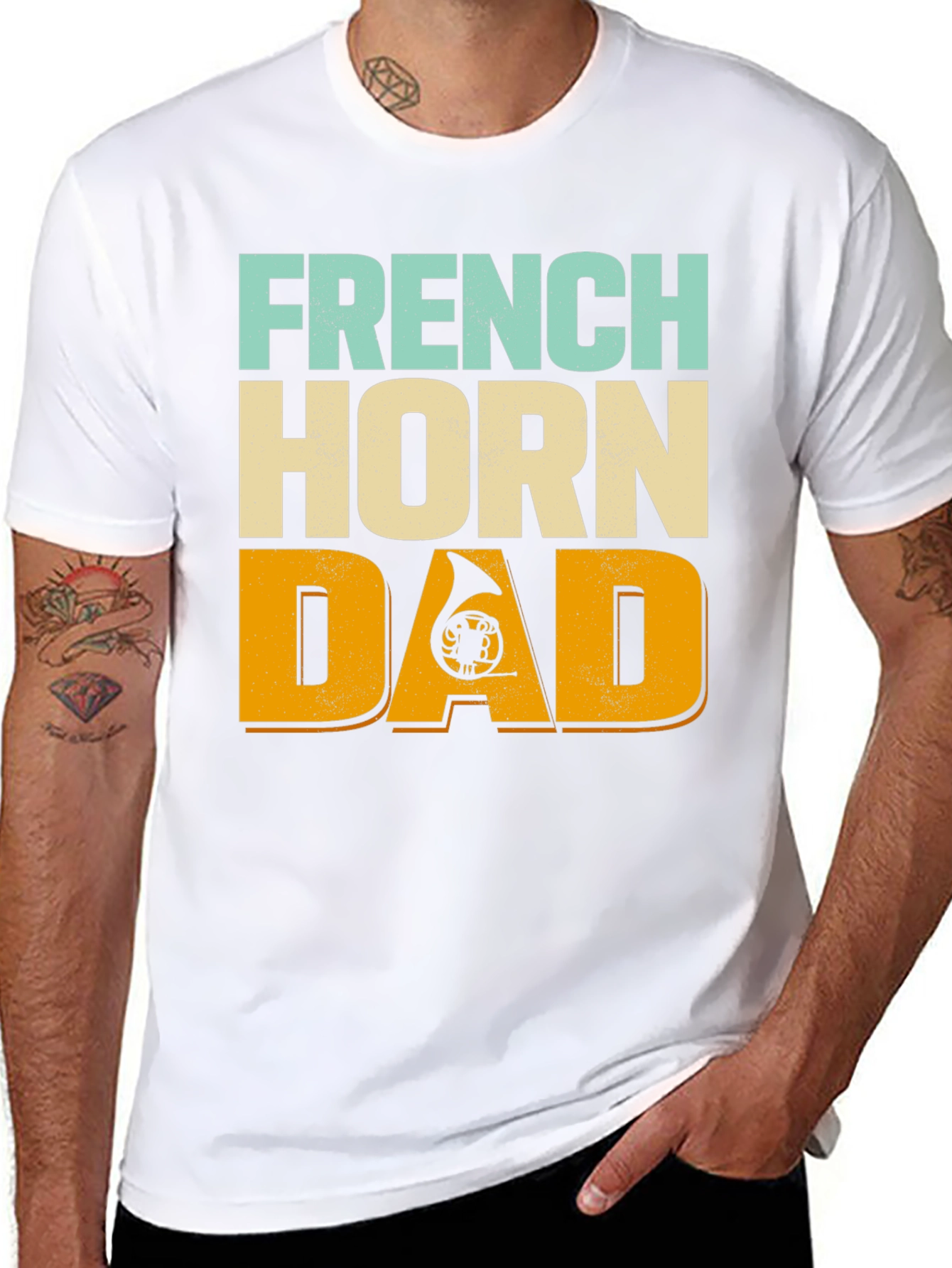 French Horn Dad T-Shirt - Musical Instrument Tee