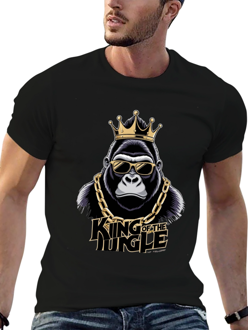 King of the Jungle Gorilla Graphic T-Shirt