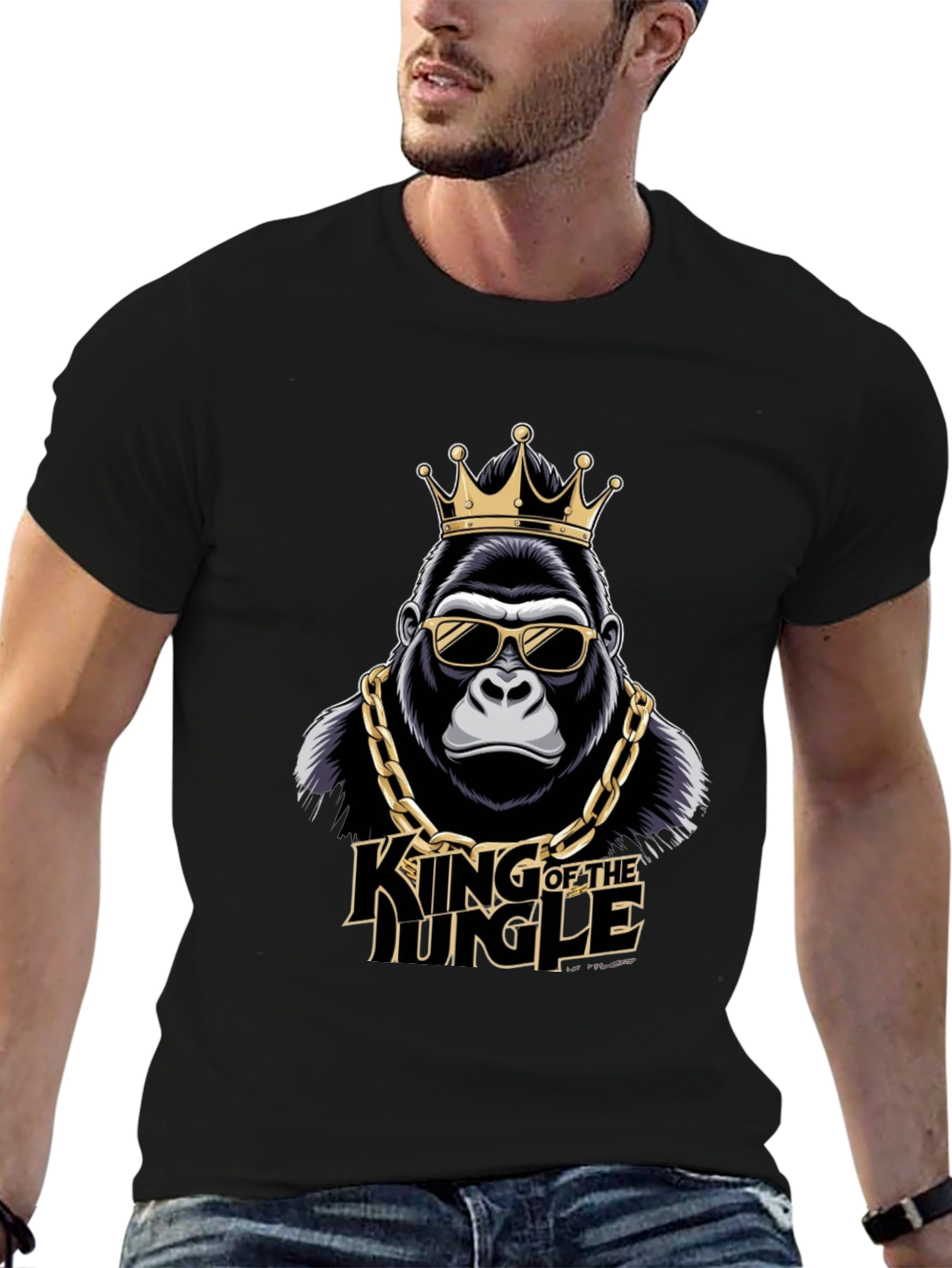 King of the Jungle Gorilla Graphic T-Shirt