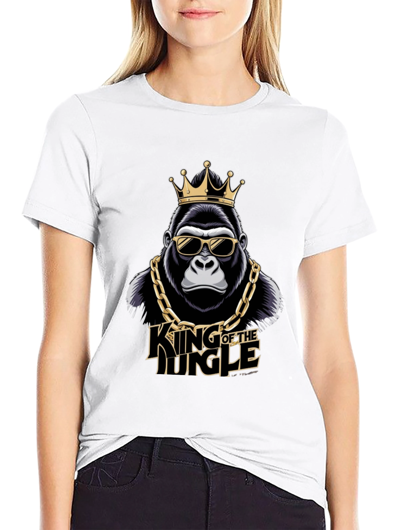 King of the Jungle Gorilla Graphic T-Shirt