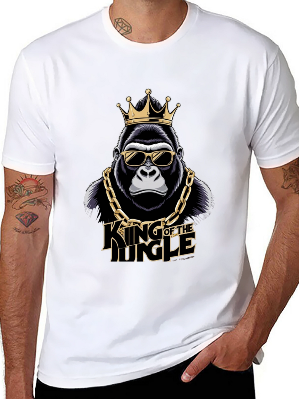 King of the Jungle Gorilla Graphic T-Shirt