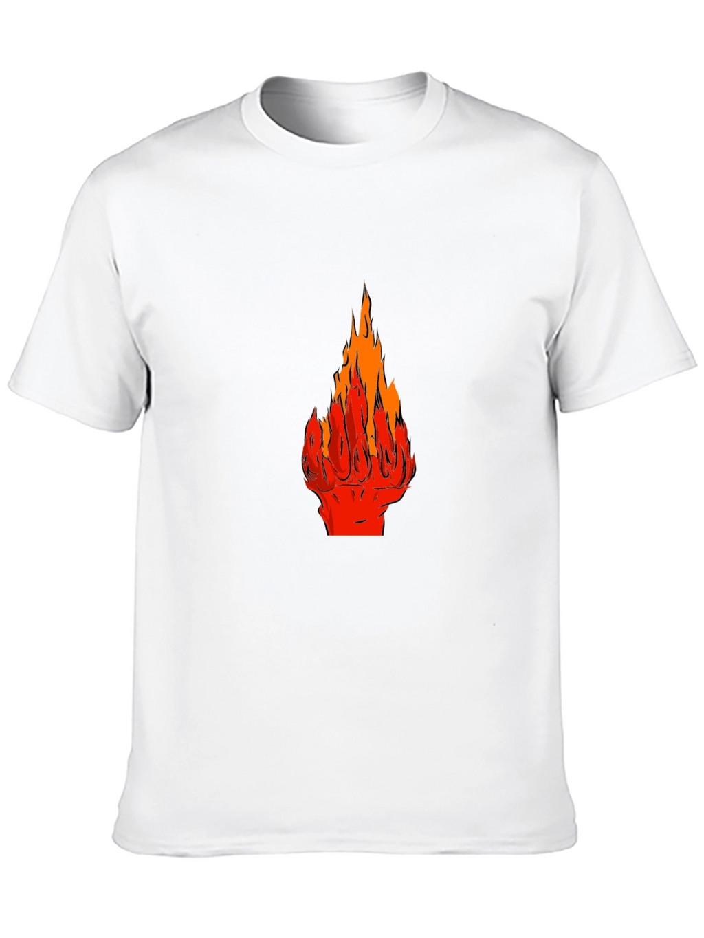 Fiery Fist Graphic Tee - Bold Black T-Shirt