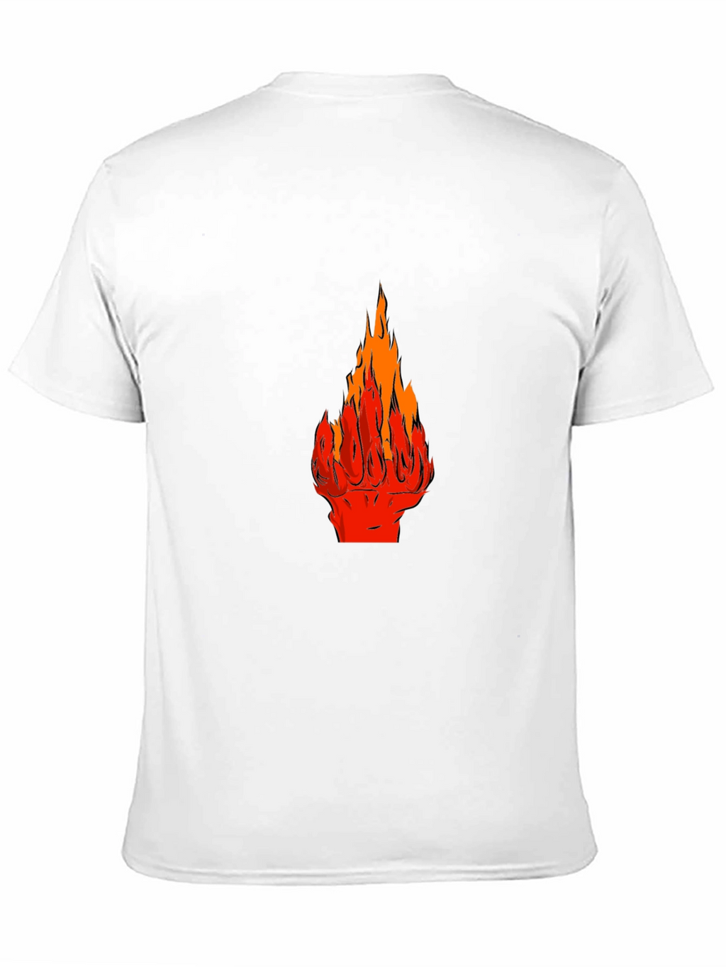 Fiery Fist Graphic Tee - Bold Black T-Shirt