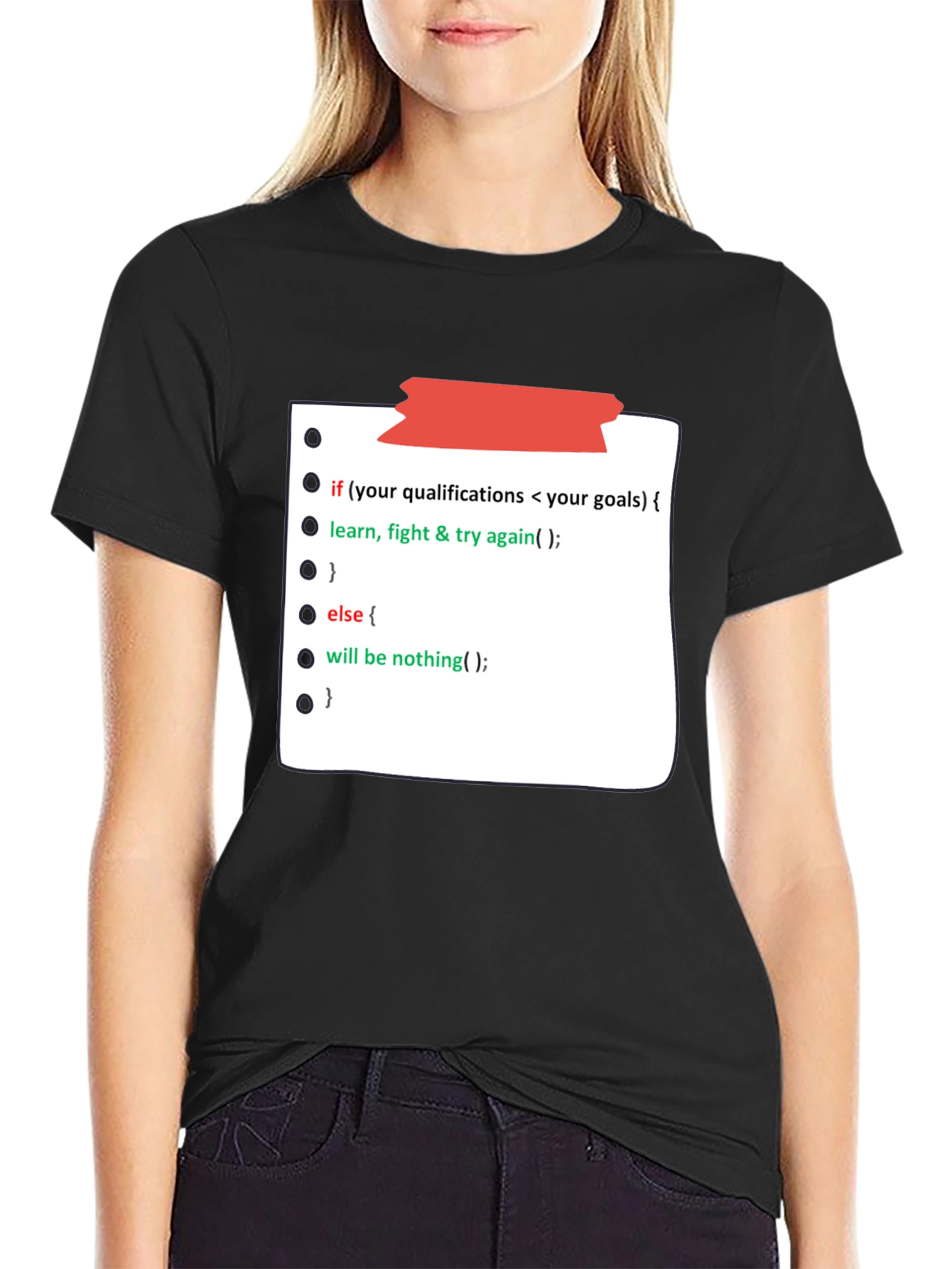 Programmer Motivation Black T-Shirt