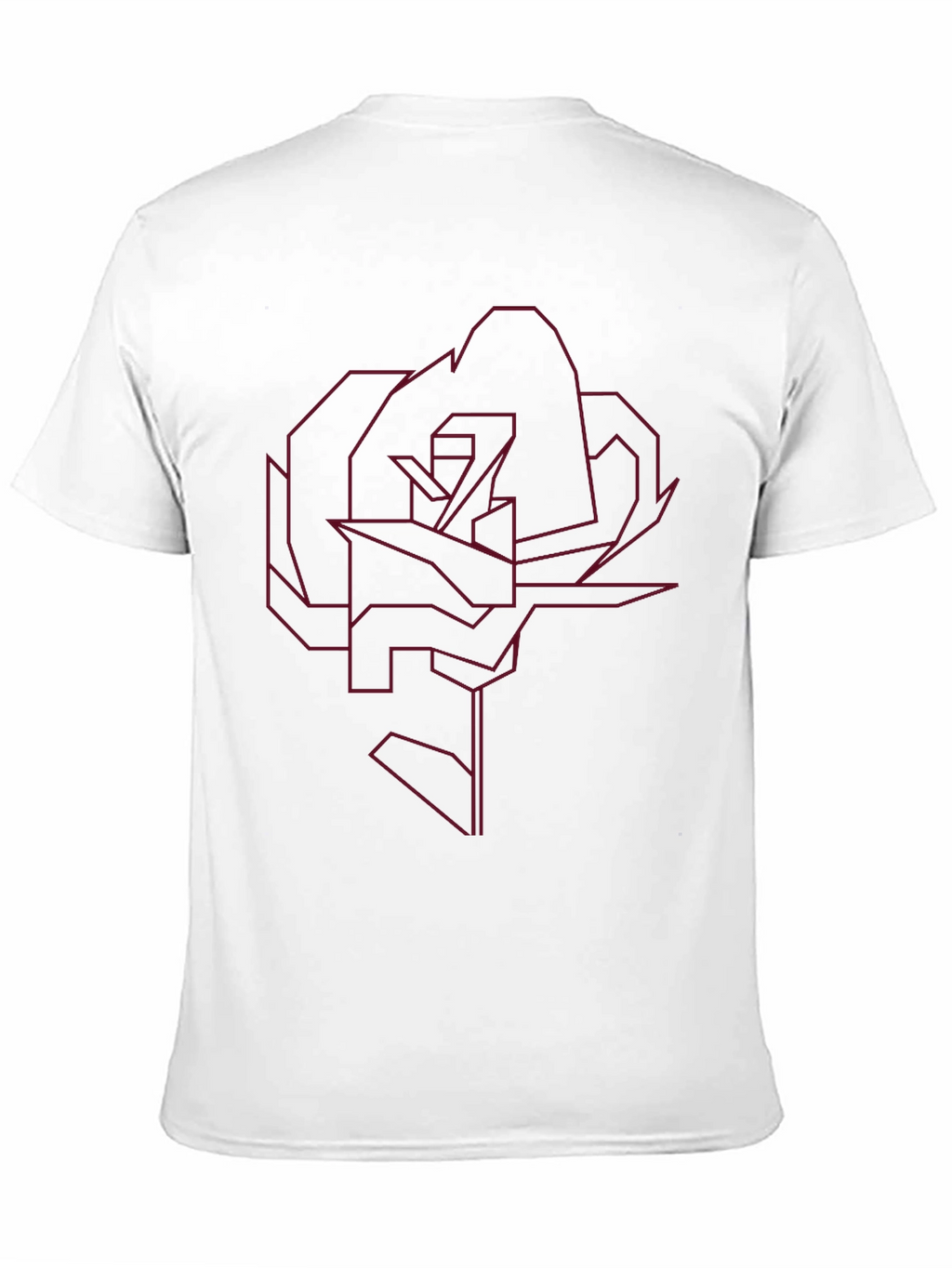 Abstract Geometric Rose Graphic Tee