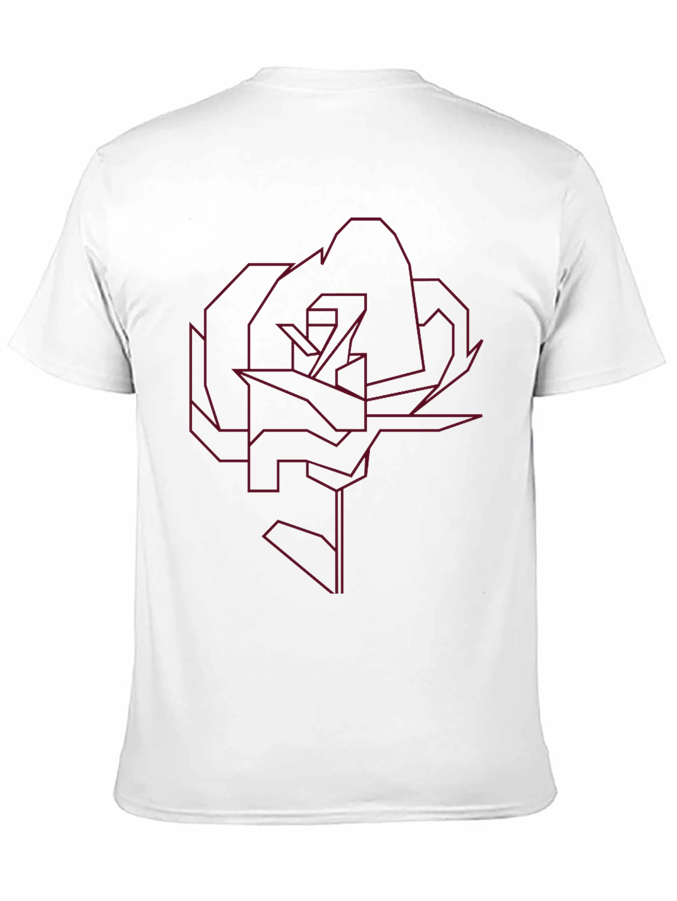 Abstract Geometric Rose Graphic Tee