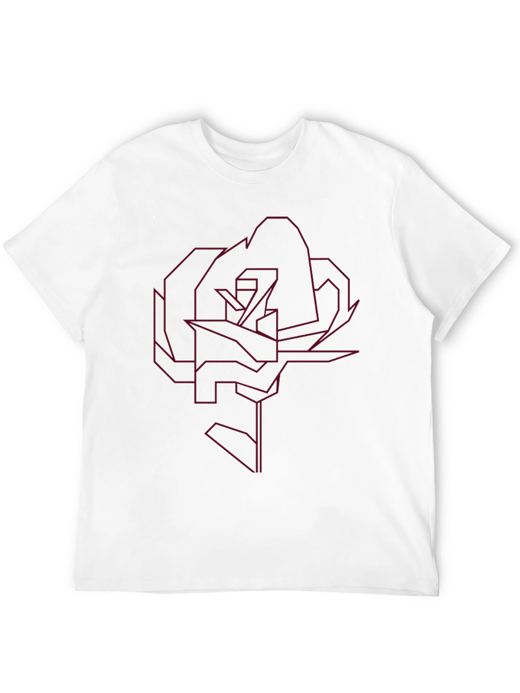 Abstract Geometric Rose Graphic Tee