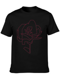 Abstract Geometric Rose Graphic Tee