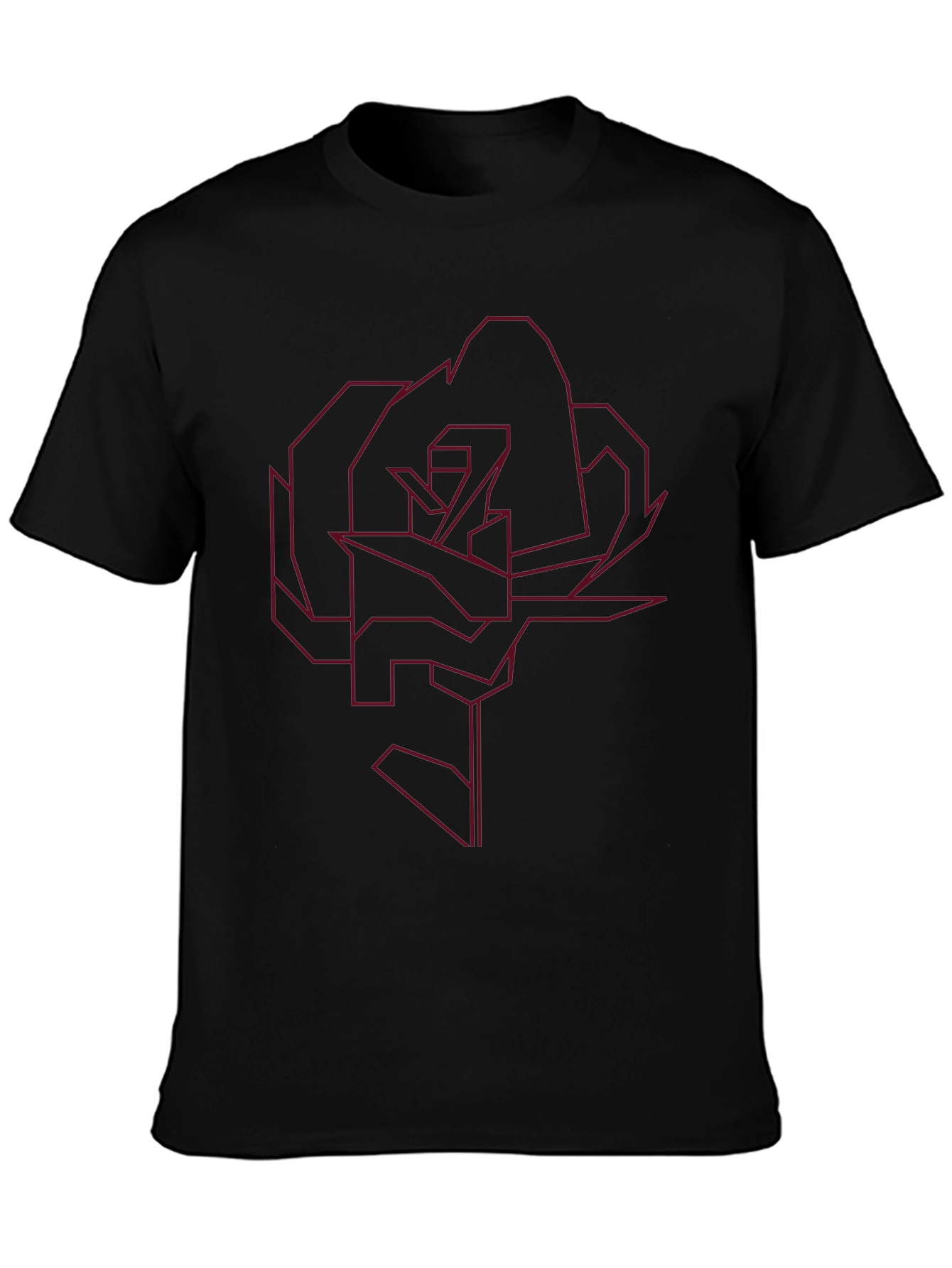 Abstract Geometric Rose Graphic Tee