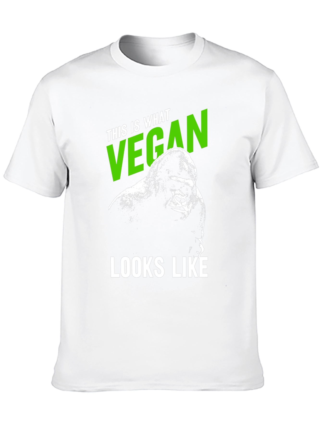 Vegan Gorilla Graphic Tee - Black T-Shirt
