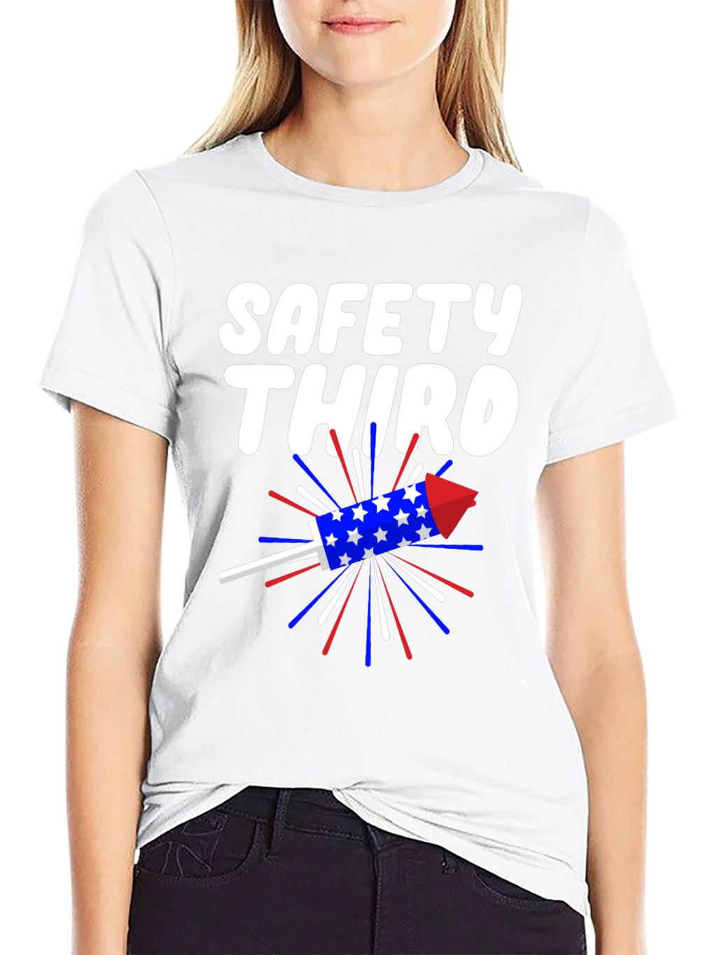 Safety Third T-Shirt Patriotic Rocket Tee