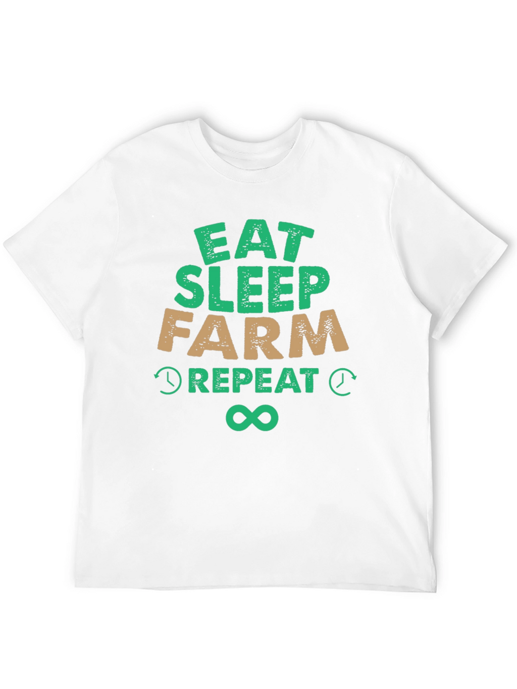 Eat Sleep Farm Repeat Black T-Shirt