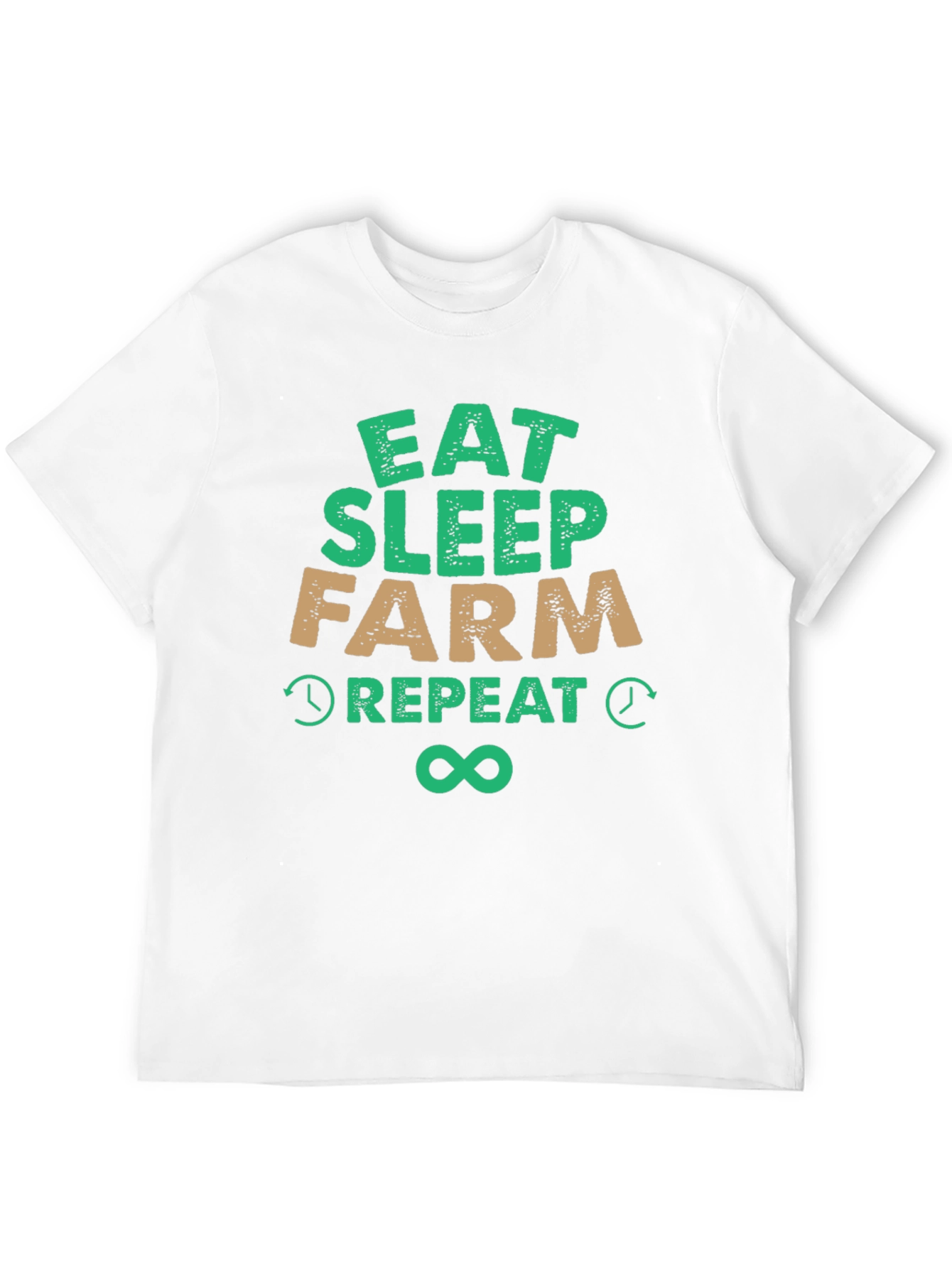 Eat Sleep Farm Repeat Black T-Shirt